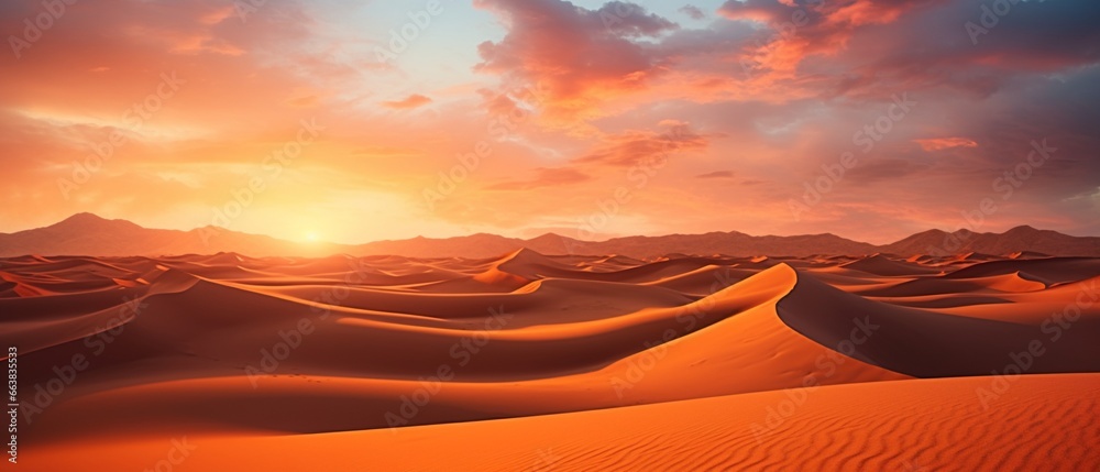Desert Sunset: Majestic Sky and Clouds Desert Sunset: Majestic Sky and Clouds