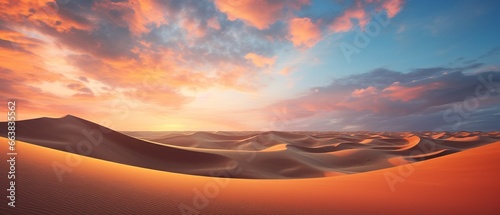 Desert Sunset: Majestic Sky and Clouds © pierre