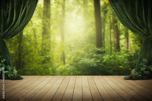 Sylvan Interiors  Wooden Floor Amidst Green Forest Backdrop