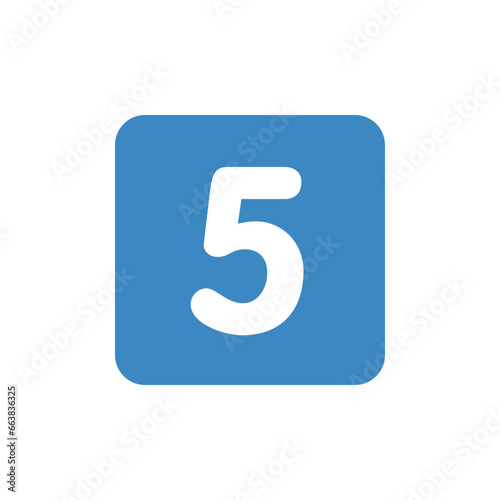 Obraz na plátně 5️⃣: Digit five