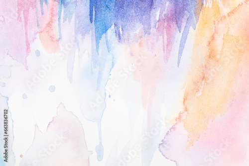 Watercolor paint stains. Background with faint texture and distressed vintage grunge and watercolor paint stains in elegant.