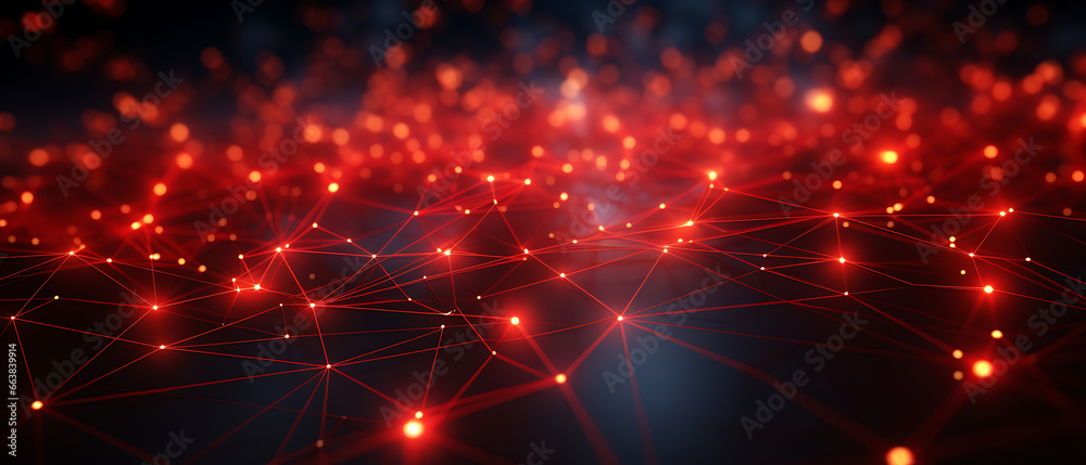 3D Metal Business Abstract with Digital Nodes 3D Metal Business Abstract with Digital Nodes