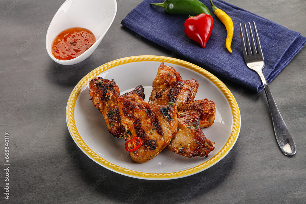 Buffalo grilled chicken wings barbecue Buffalo grilled chicken wings barbecue