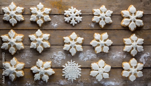 冬のイメージのおしゃれな白いクッキー