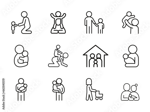 Icon parents illustration vector 
