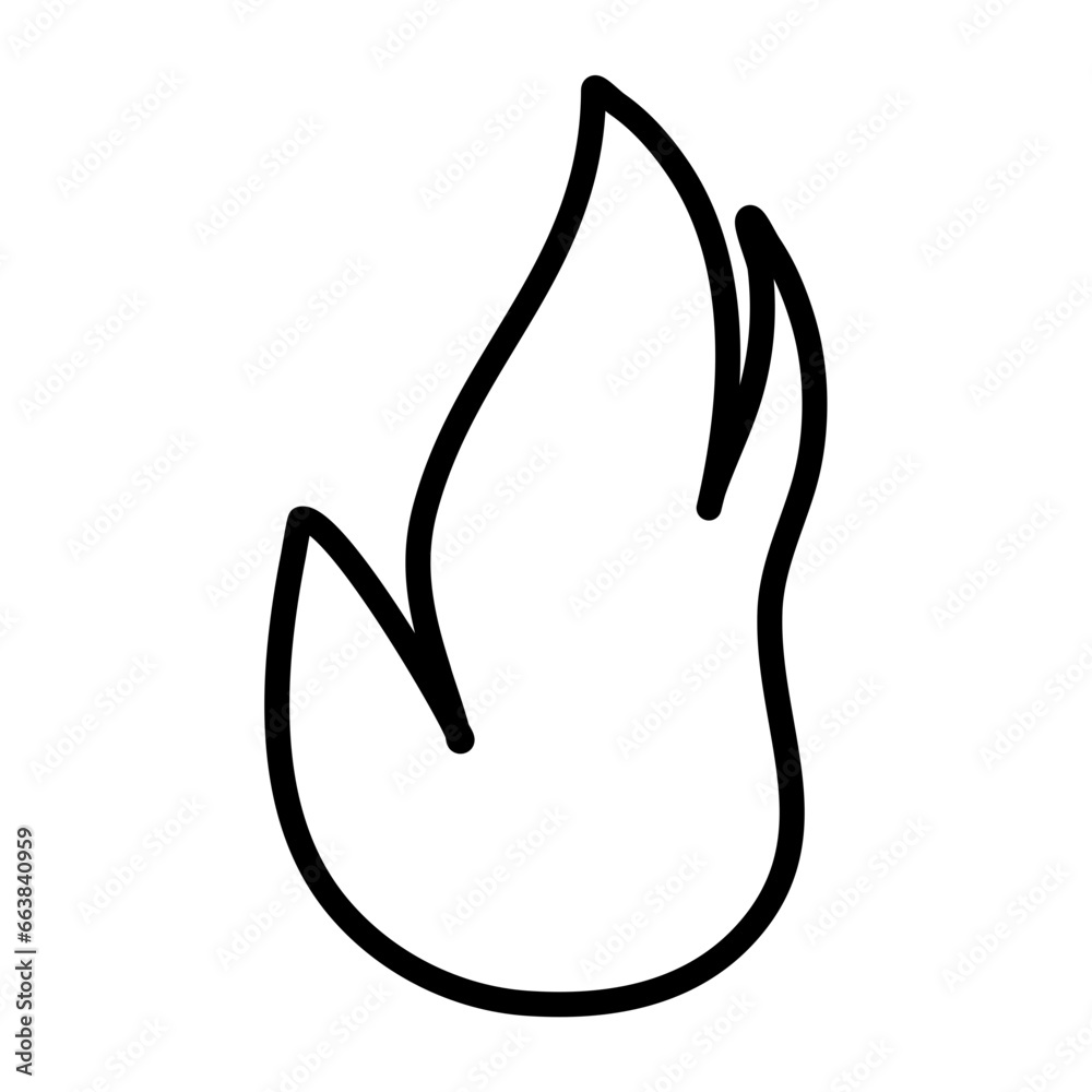 Fire Vector Icon Lineart Fire Vector Icon Lineart