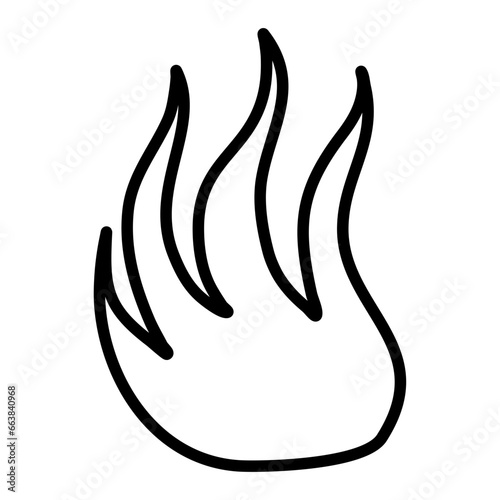 Fire Vector Icon Lineart photo