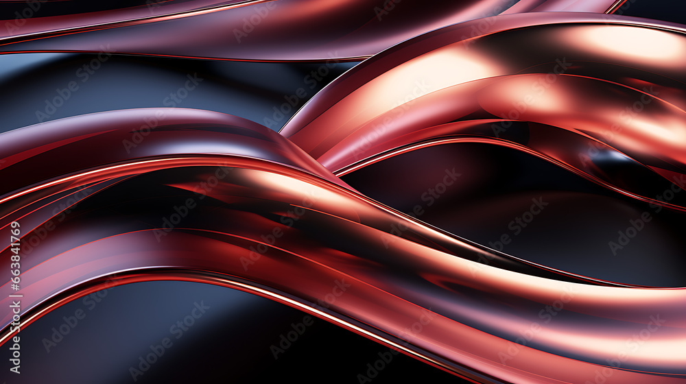 Obraz premium Metallic Rose Gold Abstract Arch