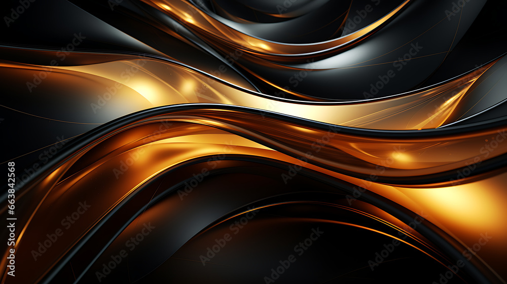 Obraz premium Metallic Fractal Abstract Background