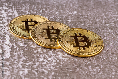 Crypto currency, bitcoin. BTC, Bit Coin. Blockchain technology, bitcoin minin
