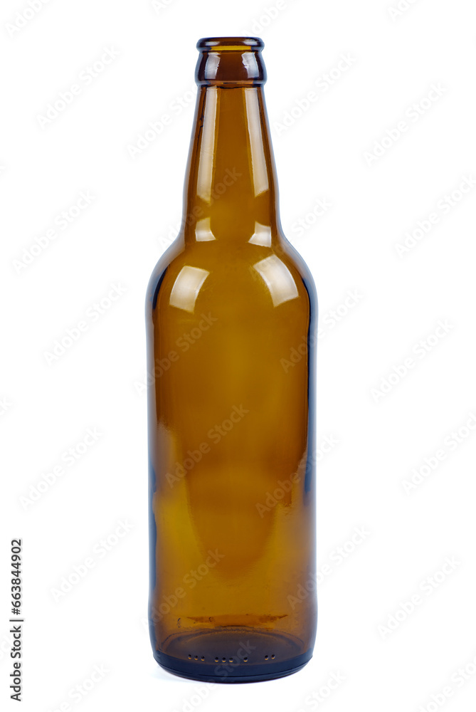 Emty bottle beer on white background Emty bottle beer on white background