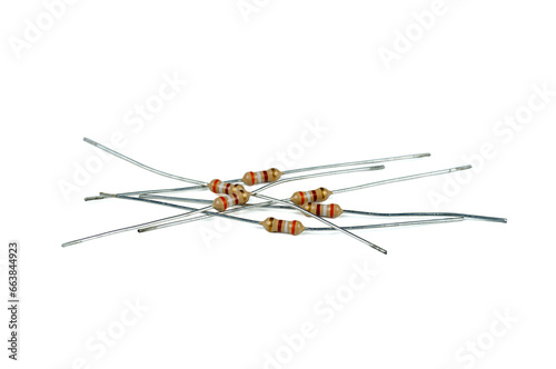 Electrical resistor isolated on a white background. photo