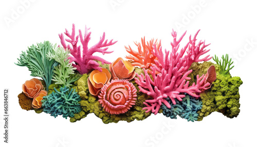 Fototapeta Naklejka Na Ścianę i Meble -  coral reef isolated on transparent background cutout
