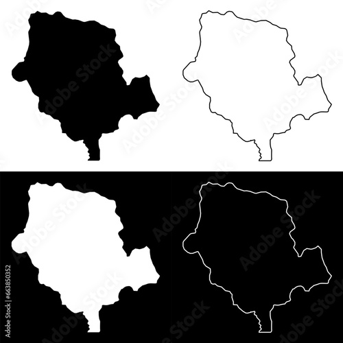Cibitoke province map, administrative division of Burundi.