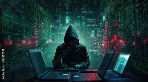 A dark web marketplace where stolen data is bought and sold,  emphasizing cybercrimes underground economy photo