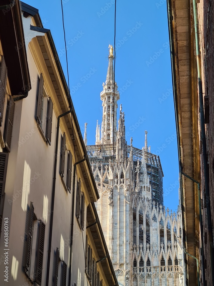 evocative image of the Milan Cathedral in Italy,
one of the most important squares in the city evocative image of the Milan Cathedral in Italy,
one of the most important squares in the city