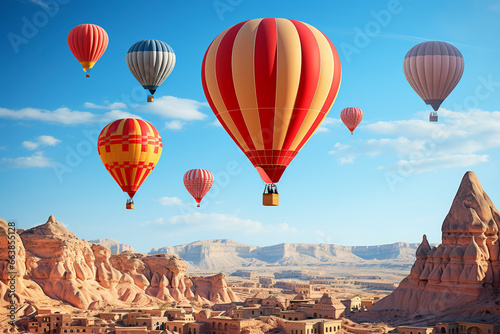 GENERATIVE AI: Skybound Euphoria - Hot Air Balloon Over Cappadocia