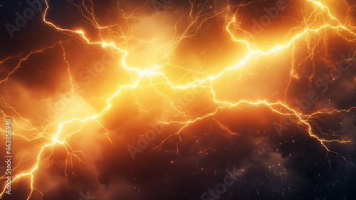 abstract background of lightning and electric energy