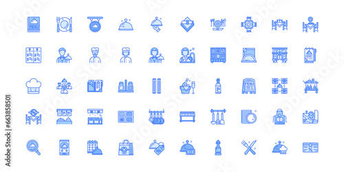 restaurant icon set