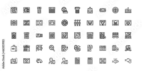 seafood icon set
