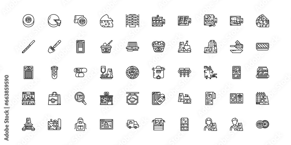 cheese icon set cheese icon set