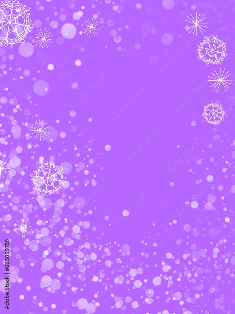 Abstract fantasy background in purple cosmic tones and snowflakes, New Year background, holiday banner, digital illustration Abstract fantasy background in purple cosmic tones and snowflakes, New Year background, holiday banner, digital illustration