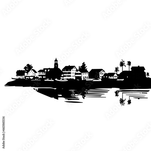 House vector  house silhouette  village vector  skyline  house  vector  city  town  illustration  building  home  architecture  street  village  cartoon  design  old  drawing  sketch  urban  vintage  