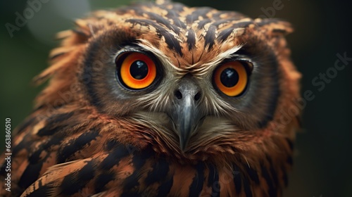 owl eyes, owl portrait animal background © Beny