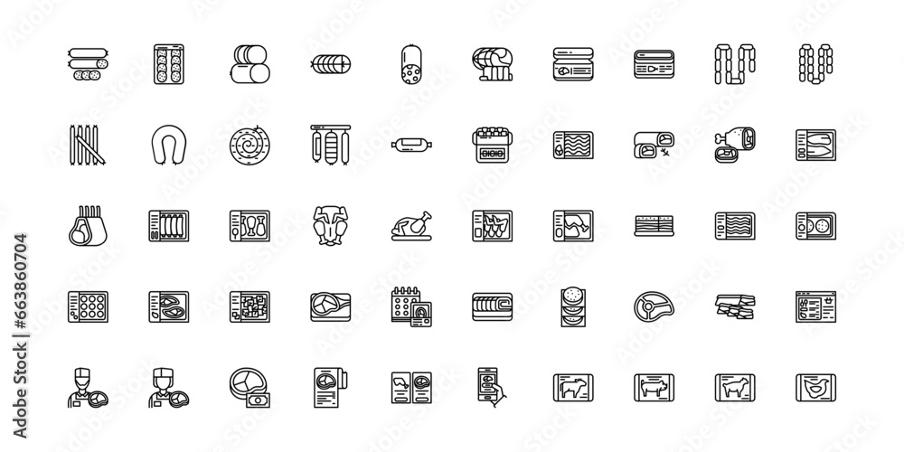 meat icon set meat icon set