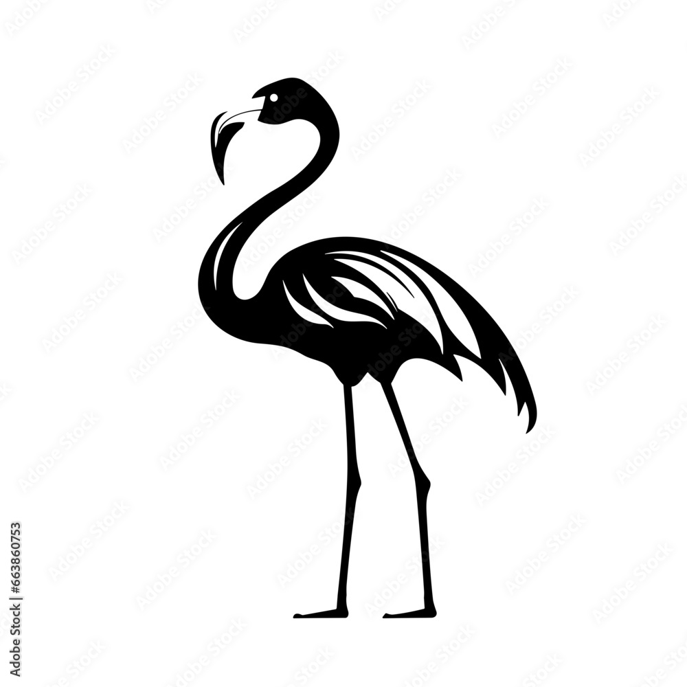 flamingo silhouette isolated on white flamingo silhouette isolated on white