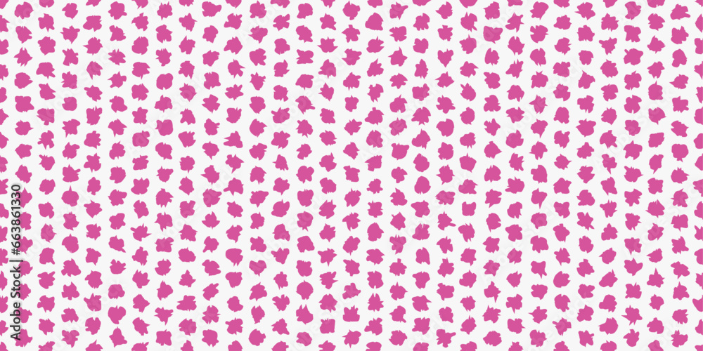Pink polka dots made from blots. Random blots located in polka dots. For print seamless, pattern for stylish design of surfaces. Pink polka dots made from blots. Random blots located in polka dots. For print seamless, pattern for stylish design of surfaces.