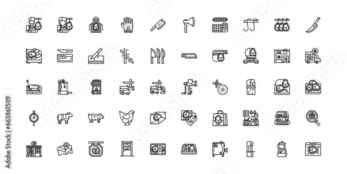 butcher icon set