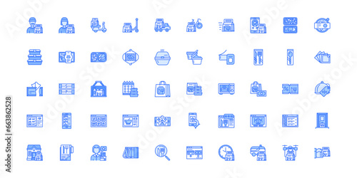 food delivery icon set