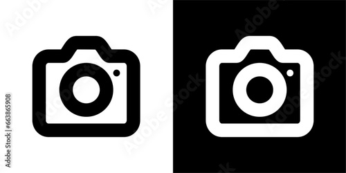 Camera icon. Black icon. Black line icon. Business icon.