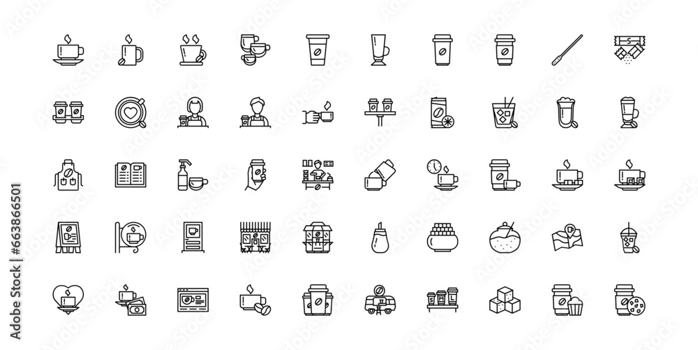 coffee icon set