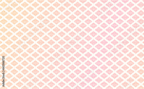 ピンクの手書き風花菱パターン