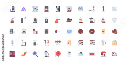 coffee shop icon set