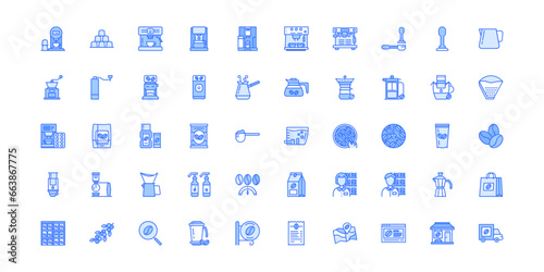 coffee shop icon set