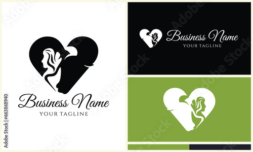 equine love person logo template