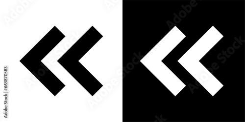 chevron-left icon. Black icon. Black line icon. Business icon.