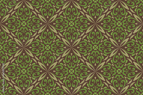 Spanish tile pattern vector seamless with floral ornaments. Portuguese azulejos ceramic, mexican talavera, italian sicily majolica design. Texture for kitchen wallpaper or bathroom flooring.