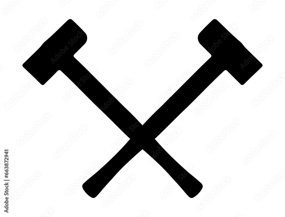 Blacksmith tool silhouette vector art white background Blacksmith tool silhouette vector art white background
