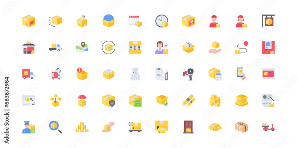 delivery icon set