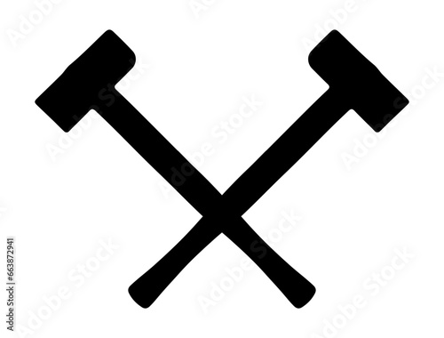 Blacksmith tool silhouette vector art white background