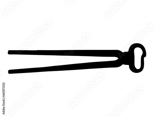 Blacksmith tool silhouette vector art white background
