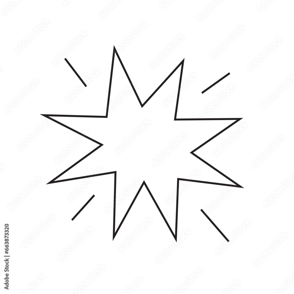 Vector illustration of a star in doodle style Vector illustration of a star in doodle style