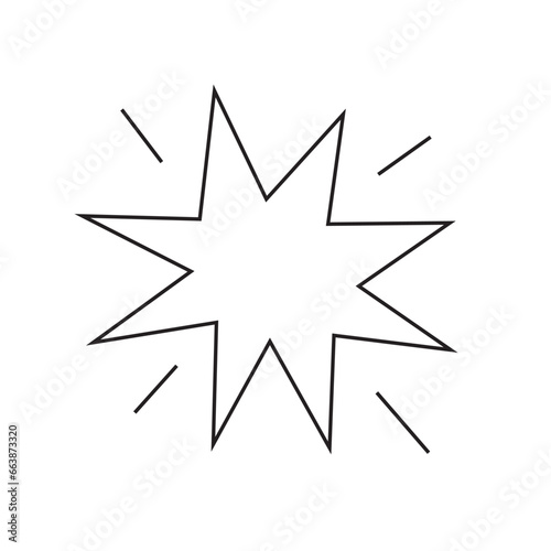 Vector illustration of a star in doodle style
