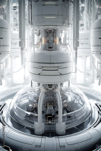 White futuristic scientific laboratory