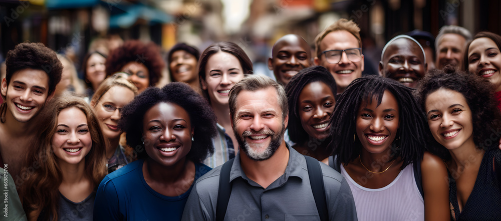 Smiling big group of people of different nationalities Smiling big group of people of different nationalities