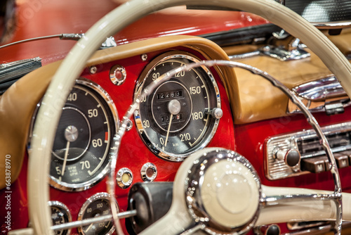 Vintage Classic Car Steering Wheel and Steering Wheel  © Radoslaw Maciejewski